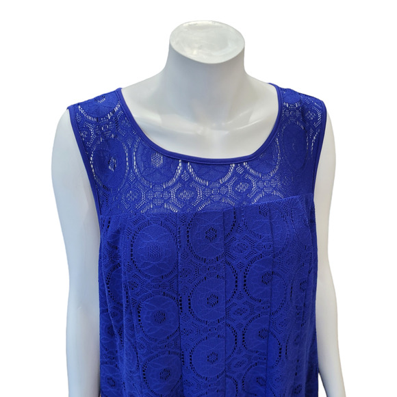 NWT Rabbit Rabbit Rabbit Royal Blue Lace Maxi Dress 22W Modest Formal Churchwear - Picture 3 of 11